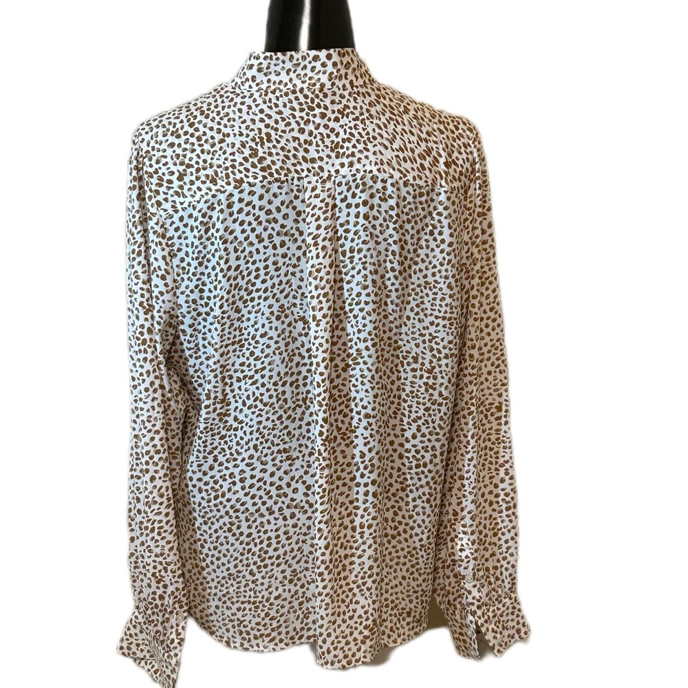 Leopard Print Women's Blouse JCrew Factory - Picture 2 of 4